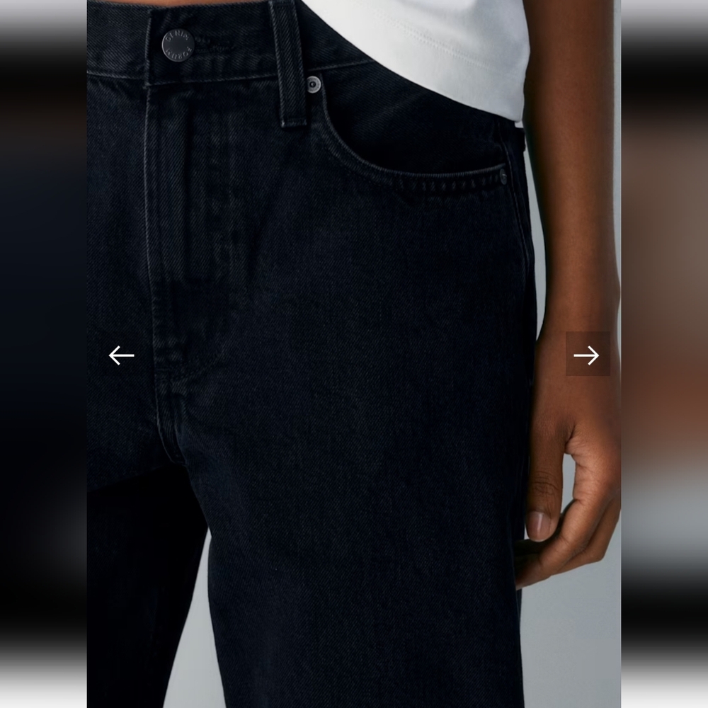 Denim Forum The '90s Iggy Lo-Rise Baggy Jean Size 27 NWT $128 "Black Eyeliner" - Picture 10 of 16
